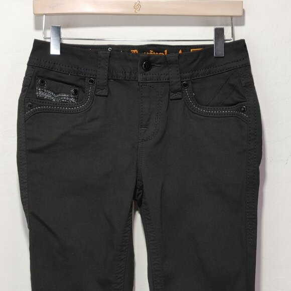 Rock Revival Beliss Mid Rise Skinny Black Excellent Condition Size 26 - Picture 4 of 12